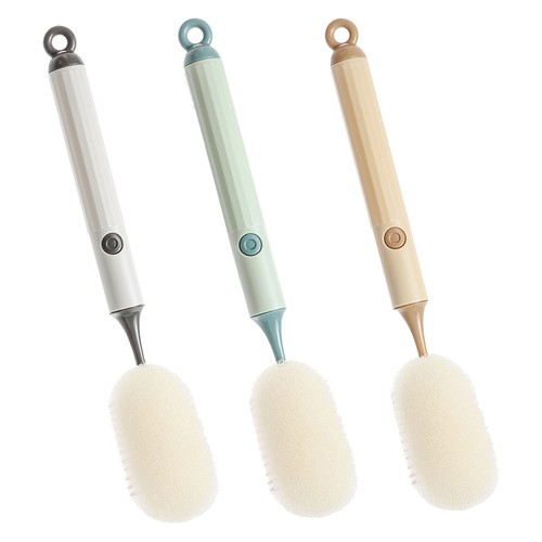 Kitchen Household Long Handle Bottle Soft Cup Cleaning Brush Washing Sponge Tool