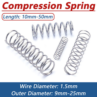 #ad Compression Spring Wire Dia 1.5mm Pressure Coil Springs A2 304 Stainless Steel $85.70