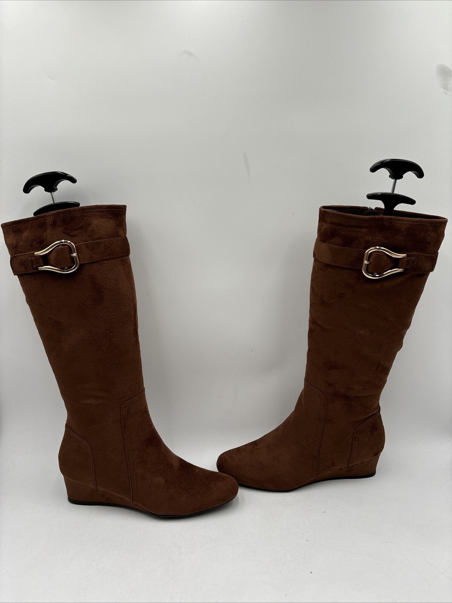 Suede Boots Impo Brown Boots Impo Stretch Womens Brown Suede Knee