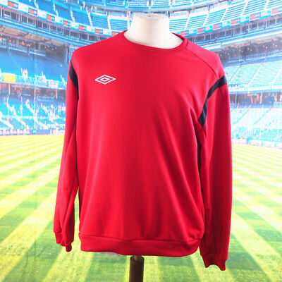 Leichtes Sweatshirt Umbro rot schwarz Polyester. UK Herren Gr. Large