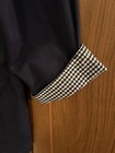 Denim & Co. Navy Cotton Jacket With Gingham Lining, Size Large — photo 5