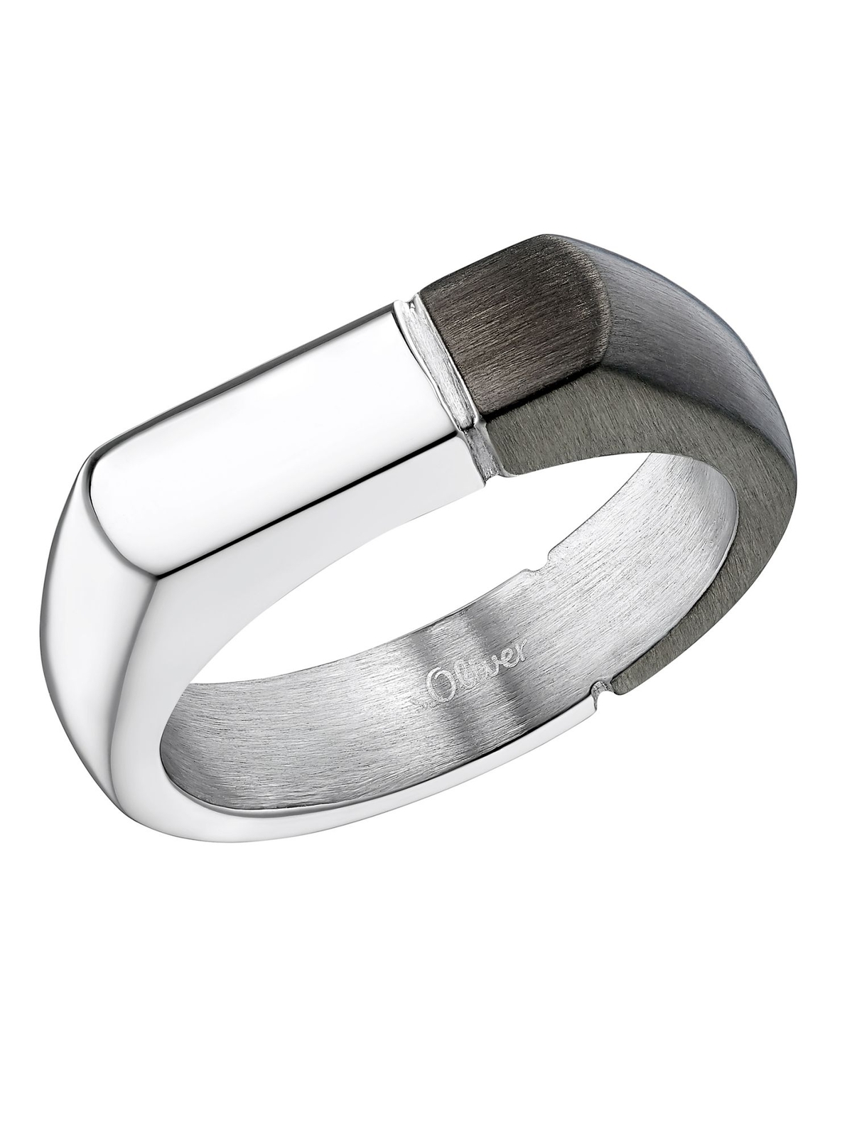 sOliver 2033972 Herren Ring Edelstahl Silber Grau 66 210 9490₽