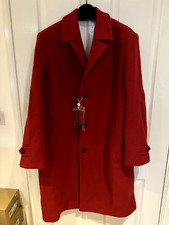 Maison Martin Margiela 1 Red Wool Single Breast Open Back Coat New It 40