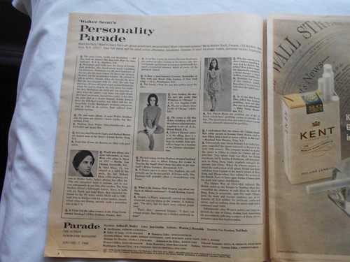 PARADE Magazine-JANUARY 7,1968 1968 SWIM STYLES - Picture 2 of 2