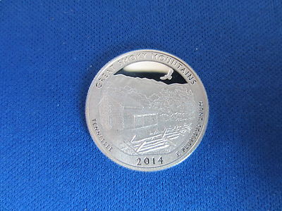 2014-S Silver Quarter GREAT SMOKY MOUNTAIN Deep Cameo Mirror Proof Upper Grade
