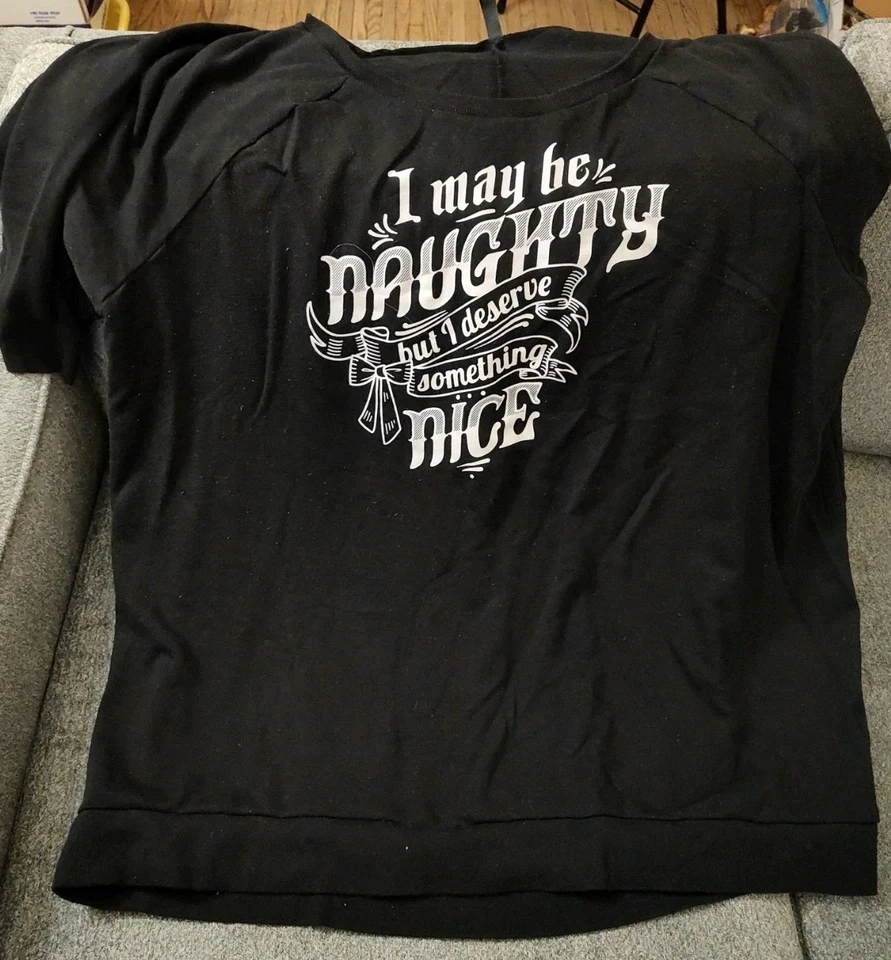 Torrid Sleep Size 6X I May Be Naughty But I Deserve Something Nice Night Shirt - Image 2 of 4
