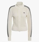 adidas Originals Crochet Fire Bird Track Top Knit Retro White Jacket Women Size