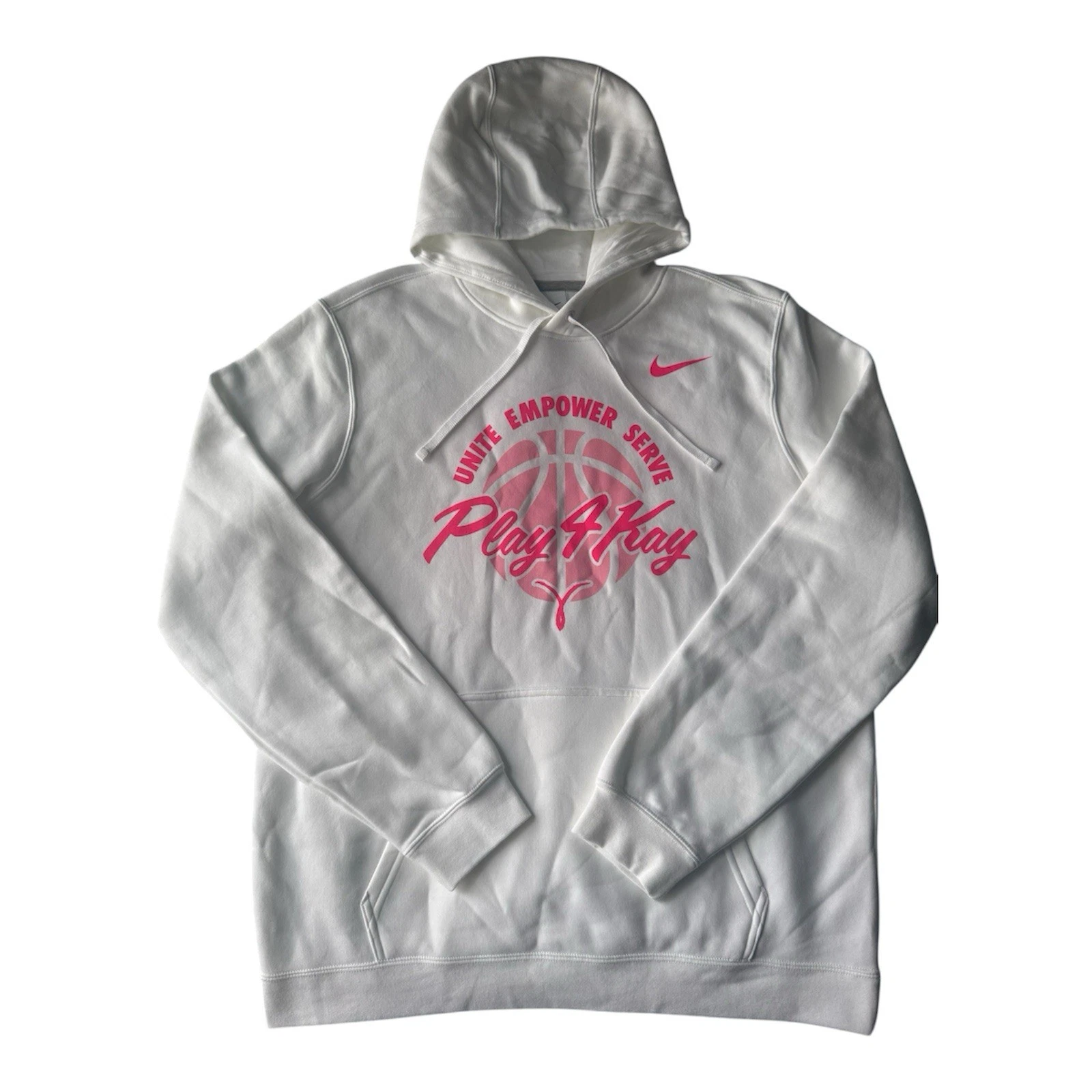 Men Nike Air Kay Yow PLAY4KAY Team Hoodie Unreleased White IM7753-100 Sz Medium