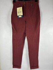 BNWT Hac-Tac Ladies Jodhpurs Navy Red/burgundy Woman’s UK 10 Horse Riding