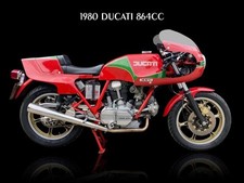1980 Ducati 864cc Motorcycle NEW METAL SIGN: 9x12" Ships Free