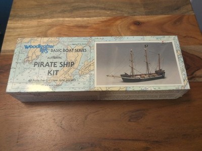 Woodkrafter Kits Basic Boat Series Authentic Pirate Ship Kit #108 NIB Sealed