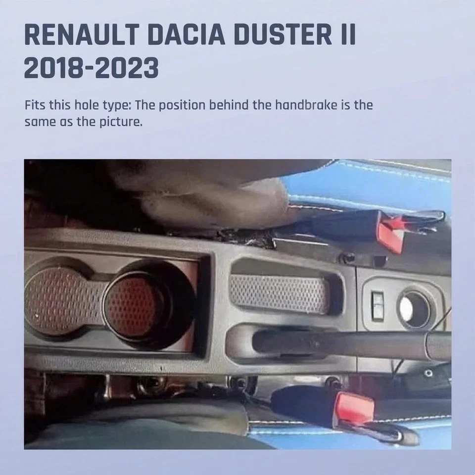 Caja apoyabrazos espacial doble capa apta para Renault Duster 2019-2022 con 7 puertos USB Foto 2 de 4