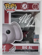Nick Saban Autographed Alabama Crimson Tide Big AL Funko Pop Beckett Witnessed