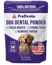 ProDenta All-Natural Dog Dental Powder, Tartar  Breath Care, 30 Servings