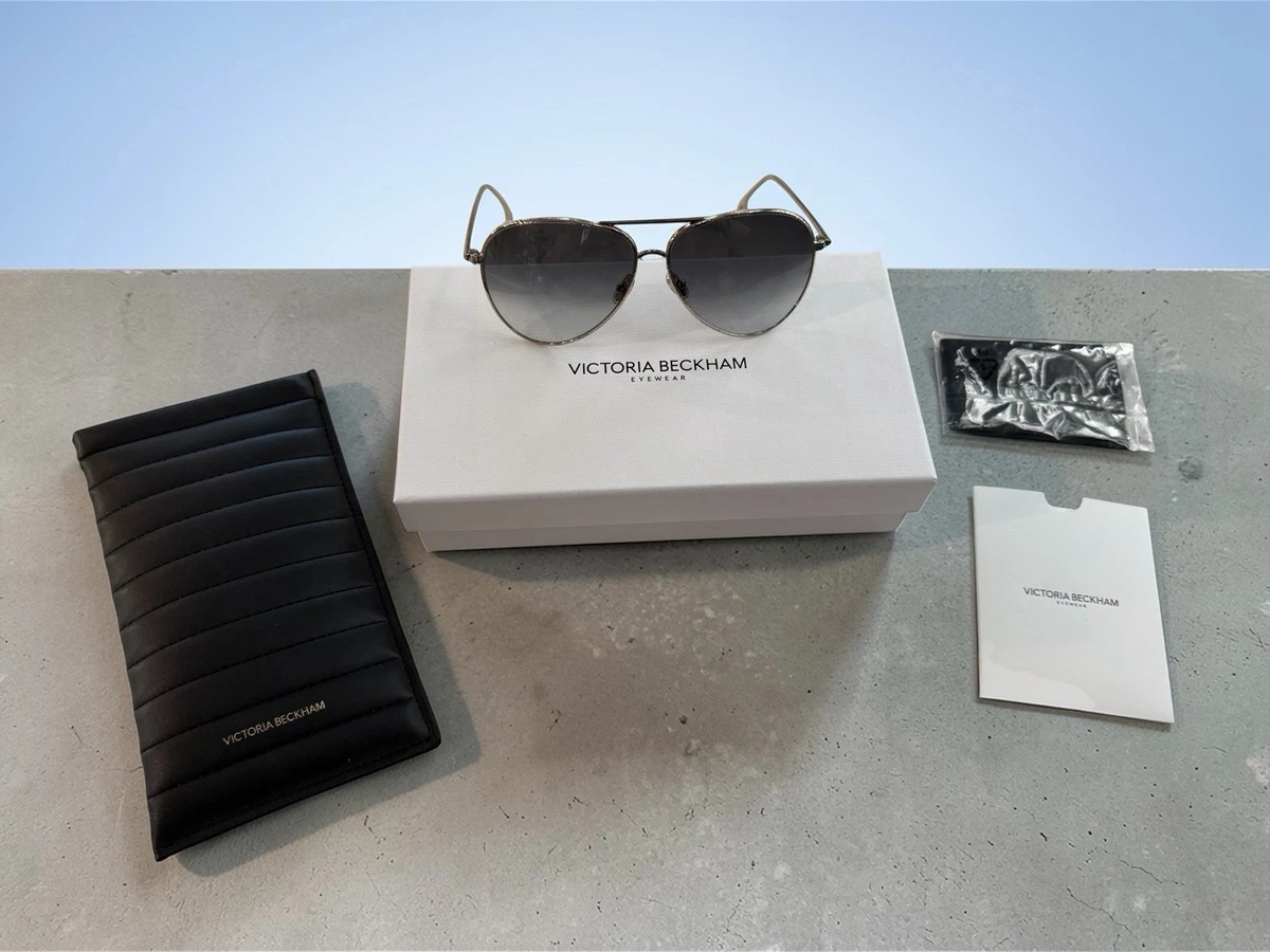 Victoria Beckham VB636S Sunglasses Black with Silver Hardware FULL INCLUSION Women main image 4