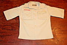 Boy Scouts of America BSA Youth Shirt Tan Small Plain No Patches Short Sleeve