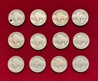 Lot of 12 Indian Head Buffalo Nickels 1918-1937 - Great Detail
