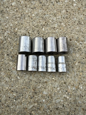 #ad Craftsman 9pc SAE 12 Point 1 2” Drive Socket Set USA $27.99