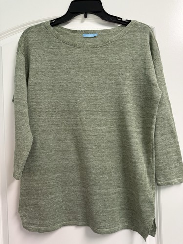 J. McLaughlin Green Linen Shirt