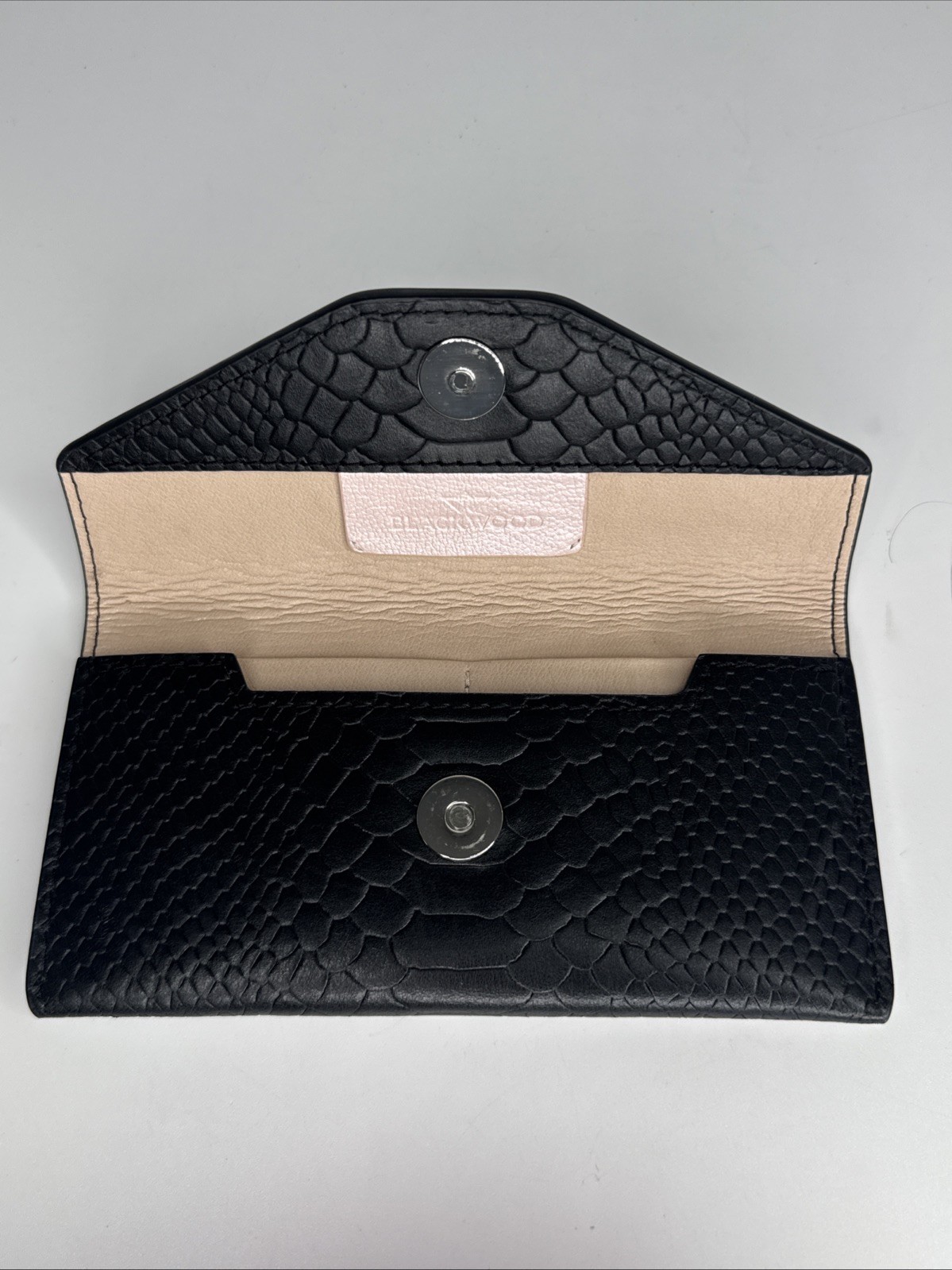 BLACKWOOD Black Leather Python Wallet - image 6