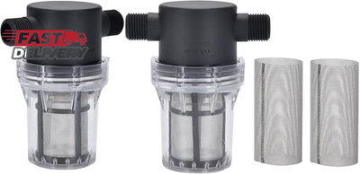 #ad #ad 2 Pcs Water Filter Twist On Pipe Strainer Nylon PA66 Cover PC Bowl with 40 an $22.74