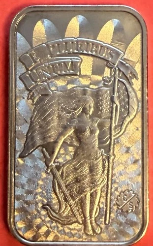 E Pluribus Unum Mint Snake Mercury Design Bullion-999 Silver 1 Oz Ounce Art Bar