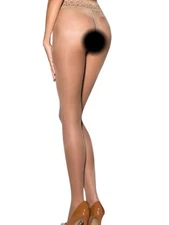 Passion Lace Top Crotchless Tights [TIOPEN 008]