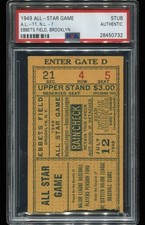 1949 MLB Baseball All-Star Game ~Jackie Robinson~ Sportsman Park Ticket Stub PSA