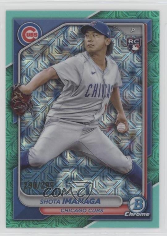 2024 Bowman Chrome Mega Box Aqua Mojo Refractor 290/299 Shota Imanaga #41 i6e