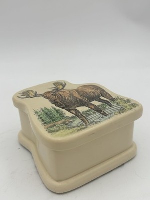 Moose Trinket Box by North Coast Trading Company Ivory