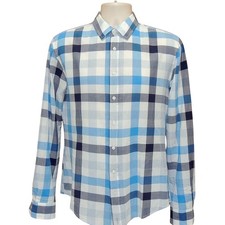 Hugo Boss Orange Label SLIM FIT Check Plaid Light Cotton Men's Shirt Sz L
