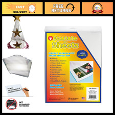 Acetate Transparency Film Sheets for Arts Crafts, 8.5 x 11 , 100 Pack