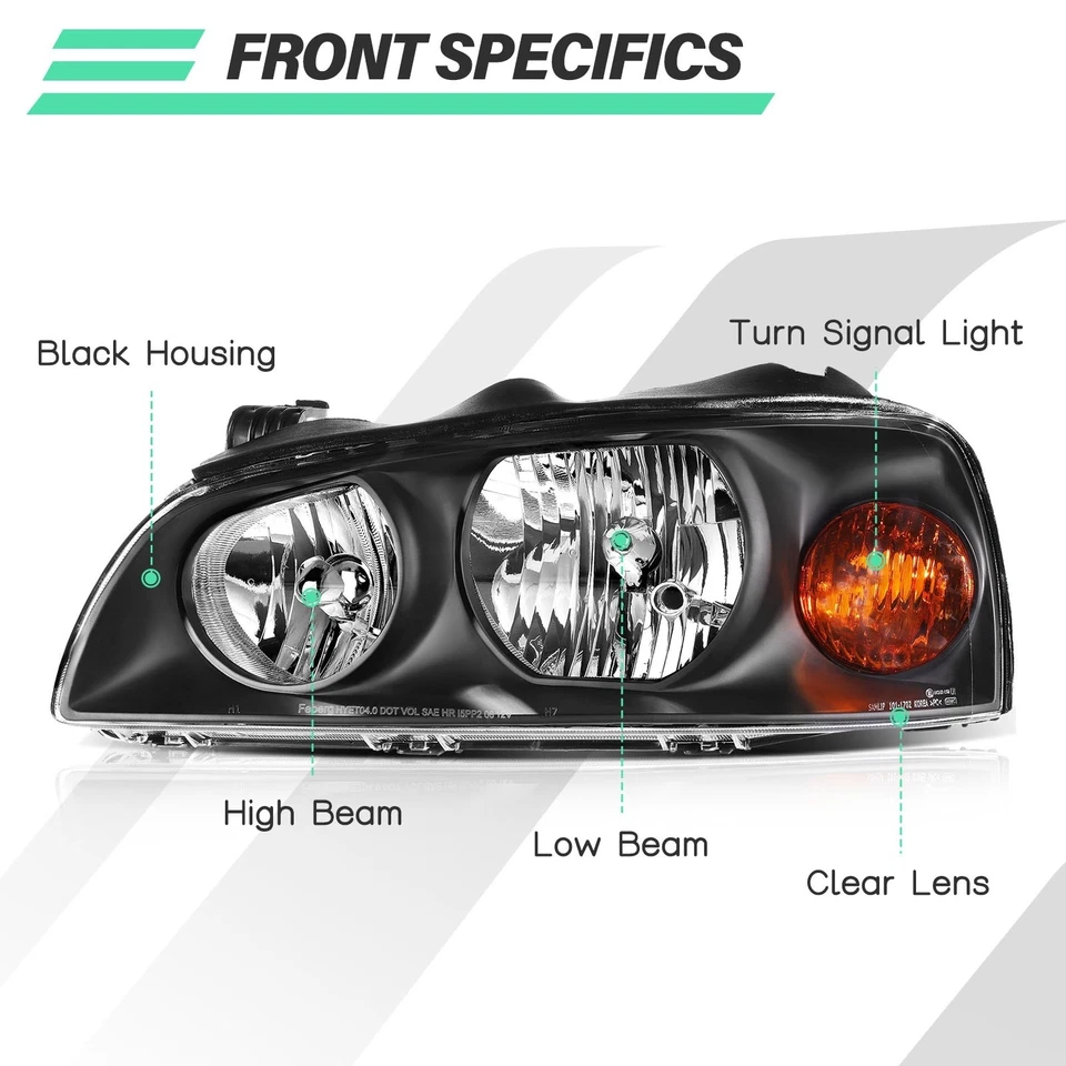 Conjunto de faros delanteros negros para Hyundai Elantra 2004-2006 Foto 2 de 4
