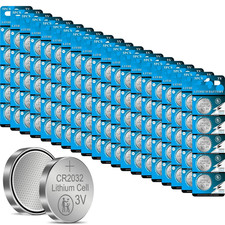CR2032 3V 230mAh Lithium Coin Cell Battery - 100 Pack