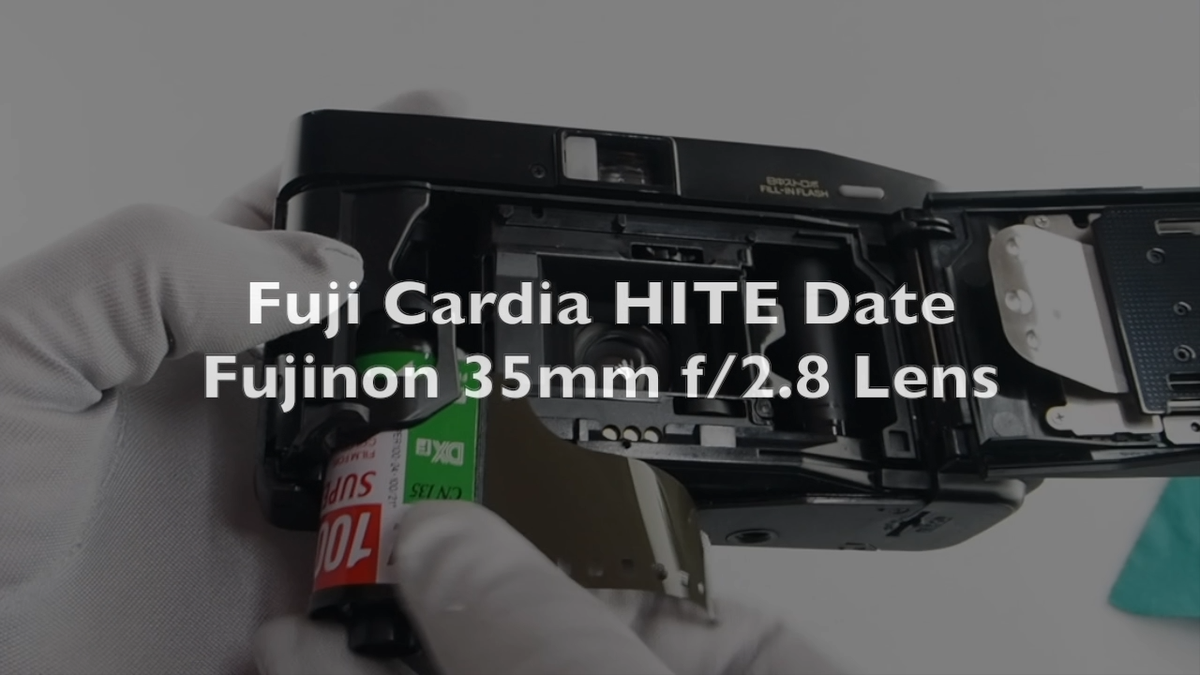 Fuji Cardia HITE Date 35mm Film Camera Fujinon F2.8 Prewinding