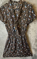 Living Doll Little Sparrows Dress Sz S Whimsical Vintage 80s Exotic Cottage Boho