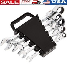 Durable Chrome Vanadium Ratchet Wrench Set Flex Head 72 Tooth Mechanics Tools US