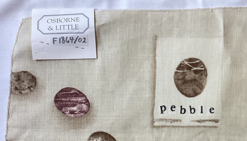 Osborne & Little - CHESIL - 27 W x 25 L Fabric Sample - England 100% Linen - Picture 6 of 8