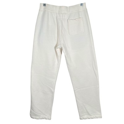 Abercrombie & Fitch Sweatpants Womens Small Bulldog Patch Cream