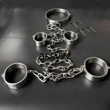 Heavy Stainless Steel Detachable Handcuff Slave Restraints Ankle Cuff