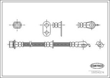 CORTECO Bremsschlauch Links, Rechts, Vorderachse u.a. für CITROËN, PEUGEOT