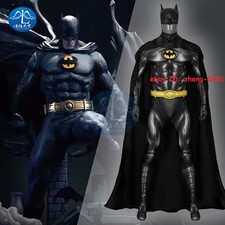 Michael Keaton Batman Halloween Jumpsuit Suit Bruce Wayne Cosplay Bodysuit Tight
