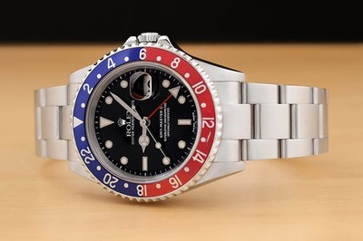 2004 PAPER ROLEX GMT MASTER II 16710T NO HOLES PEPSI BLUE RED 40MM