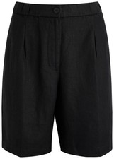 NEW Eileen Fisher Organic Linen Shorts in Black L P4098