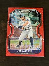 JOSE ALTUVE 2021 Panini Prizm # 179 Tier II RED WAVE PRIZM #d /99 ASTROS