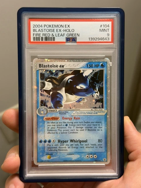 2004 Pokémon TCG EX Fire Red & Leaf Green 104/112 Blastoise ex - PSA 9 NEW CERT