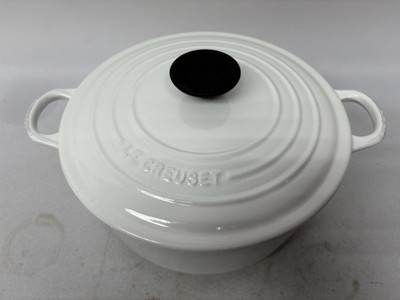 Le Creuset Auflaufform rund Dutch Oven Gusseisen weiß 24