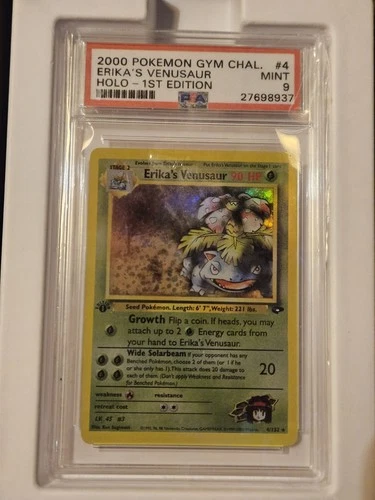 RARE Pokémon Erika's Venusaur 1st Edition Holo Rare PSA 9 4/132 DEADSTOCK 2000