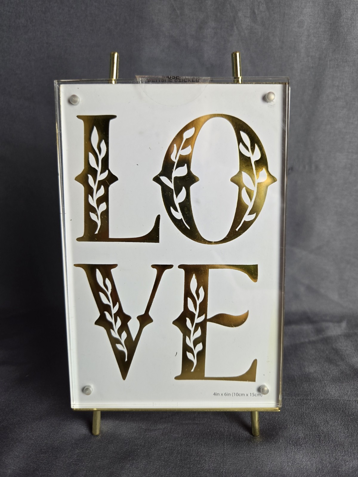 Isaac Jacobs Acrylic Easel Vertical Picture Frame Picture Frame 4x6 Gold