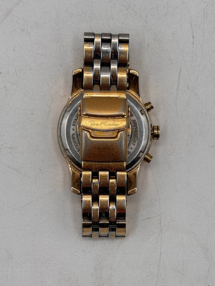 Joe Rodeo Classic 0702 3.75Ct Diamonds Stainless Steel Gold Tone Watch As Is PH9 - Image 4 of 4